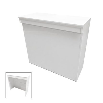 Modular White Linear Reception Desk