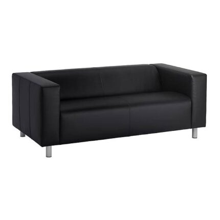 Majestic Black Leather Sofa