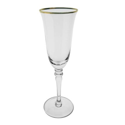 Gold Rim Champagne Glass 7oz