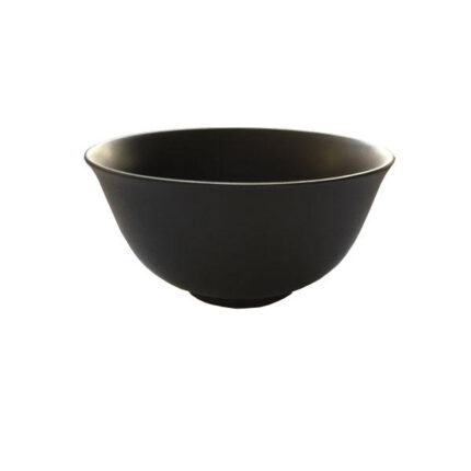 Round Matt Black Rice Bowl