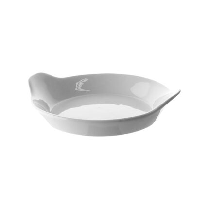 Plain White Round Eared Dish 6"