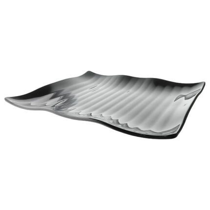 Black Rectangular Wavy Platter
