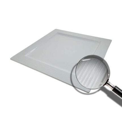 Square White Frame Plate