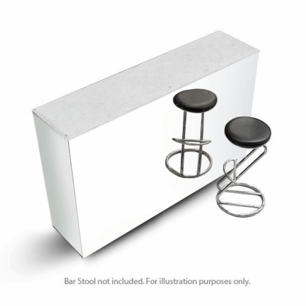 Straight Mirror Starlight Bar Unit With White Counter